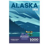 1000 Piece Jigsaw Puzzles for Adults Jigsaw Alaska Travel Adult Puzzles Toy Wall Decor Presents for Women Christmas Birthday Gifts 70x50cm/1000pcs