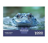 1000 Piece Jigsaw Puzzles for Adults Jigsaw Alligator in Water Close-Up Jigsaws for Adults Toy Wall Decor Staycation Kill Time Unique Birthday And Xmas Gifts 70x50cm/1000pcs