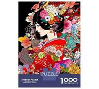 1000 Piece Jigsaw Puzzles for Adults Jigsaw Ancient Japan Kimono Girl Puzzles for Adults Brain Teaser Game Enhance Memory Fun Activities at Home 52x38cm/1000pcs
