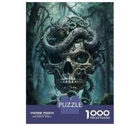 1000 Piece Jigsaw Puzzles for Adults Jigsaw Ancient Skull Snake Symbol Jigsaws for Adults Toy Wall Decor Staycation Kill Time Unique Birthday And Xmas Gifts 70x50cm/1000pcs