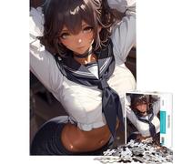 1000 Piece Jigsaw Puzzles for Adults Jigsaw Anime Girl in Sailor Uniform Gaming Hands-on Game Learning Educational Toys Birthday Gifts for The Whole Family (Size 38x26cm)