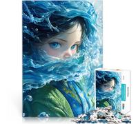 1000 Piece Jigsaw Puzzles for Adults Jigsaw Anime Girl Water Splash Hands-on-Spiel Geburtstagsgeschenk, Geschenke, Wandkunst52x38cm