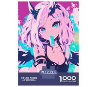 1000 Piece Jigsaw Puzzles for Adults Jigsaw Anime Girl with Devil Horns Jigsaw Puzzle Toy Wall Decor But Fun And Humorous Fun at Home Activities, 38x26cm/1000pcs