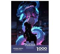 1000 Piece Jigsaw Puzzles for Adults Jigsaw Anime Girl with Dragon Jigsaw Puzzle Toy Wall Decor But Fun And Humorous Fun at Home Activities, 52x38cm/1000pcs