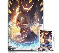 1000 Piece Jigsaw Puzzles for Adults Jigsaw Anime-style Fennec Fox Girl Challenging Game Toys Difficult Challenge Gifts Ideas Size 38x52cm