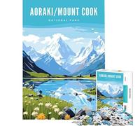 1000 Piece Jigsaw Puzzles for Adults Jigsaw Aoraki Mount Cook Ntl Park for Educational Game Challenge Toy Practical Game Stress Reliever Funny Gifts (Size 50x75cm)