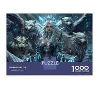 1000 Piece Jigsaw Puzzles for Adults Jigsaw Arctic Queen with Wolves Jigsaws for Adults Relaxing Games Analysis And Logic Fun at Home Activities, 70x50cm/1000pcs