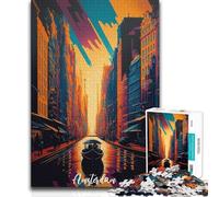 1000 Piece Jigsaw Puzzles for Adults Jigsaw Artsy Amsterdam Beautiful Design Game Birthday Present Gift For Birthdays 38x26cm(1000pcs)