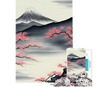 1000 Piece Jigsaw Puzzles for Adults Jigsaw Asian Ink Wash Painting for Educational Game Challenge Toy Practical Game Stress Reliever Funny Gifts (Size 38x52cm)