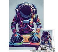 1000 Piece Jigsaw Puzzles for Adults Jigsaw Astronaut DJ Spray Paint Art 1000 Piece Jigsaw Hands-on Game Great Gifts for Games Wall Art (38x52cm)