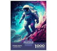 1000 Piece Jigsaw Puzzles for Adults Jigsaw Astronaut in Space Surfer Adult Jigsaw Puzzle Toy Wall Decor A Work of Art Fun Activities at Home 52x38cm/1000pcs