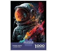1000 Piece Jigsaw Puzzles for Adults Jigsaw Astronaut Lost in Space Adult Jigsaw Puzzle Toy Wall Decor A Work of Art Fun Activities at Home 52x38cm/1000pcs