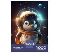 1000 Piece Jigsaw Puzzles for Adults Jigsaw Astronaut Space Penguin Teenager Puzzles Relaxing Games Hand Speed Race Christmas Birthday Gifts 70x50cm/1000pcs
