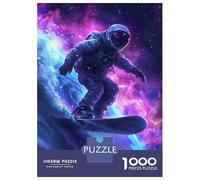 1000 Piece Jigsaw Puzzles for Adults Jigsaw Astronaut Surf in Space Adult Jigsaw Puzzle Toy Wall Decor A Work of Art Fun Activities at Home 70x50cm/1000pcs