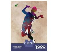1000 Piece Jigsaw Puzzles for Adults Jigsaw Badminton Sport Art Jigsaws for Adults Toy Wall Decor Staycation Kill Time Unique Birthday And Xmas Gifts 52x38cm/1000pcs