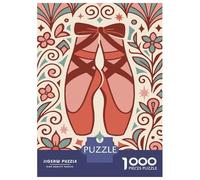 1000 Piece Jigsaw Puzzles for Adults Jigsaw Ballet Shoes Floral Art Puzzles for Adults Toy Wall Decor Perfect Decoration Challenging Game Gifts 70x50cm/1000pcs