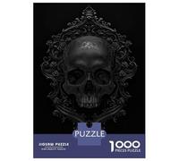1000 Piece Jigsaw Puzzles for Adults Jigsaw Baroque Black Skull Jigsaw for Adults Relax Games Improve Memory Challenging Game Gifts 70x50cm/1000pcs