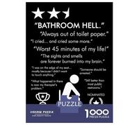 1000 Piece Jigsaw Puzzles for Adults Jigsaw BATHROOM HELL BLACK Puzzles for Adults Anti-Stress Toys Presents for Women Fun Activities at Home 38x26cm/1000pcs