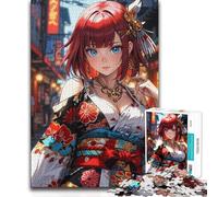 1000 Piece Jigsaw Puzzles for Adults Jigsaw Beauty in A Kimono Beautiful Design Game Birthday Present Gift For Birthdays 50x75cm(1000pcs)