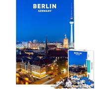 1000 Piece Jigsaw Puzzles for Adults Jigsaw Berlin City for Educational Game Challenge Toy Practical Game Stress Reliever Funny Gifts (Size 50x75cm)