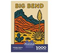 1000 Piece Jigsaw Puzzles for Adults Jigsaw Big Bend National Park Illustration Puzzles for Adults Toy Wall Decor Perfect Decoration Challenging Game Gifts 38x26cm/1000pcs