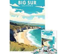 1000 Piece Jigsaw Puzzles for Adults Jigsaw Big Sur California Hands-on Game Learning Educational Toys Birthday Gifts for The Whole Family (Size 38x52cm)