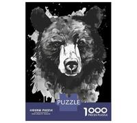 1000 Piece Jigsaw Puzzles for Adults Jigsaw Black Bear Watercolor Adult Puzzles Toy Wall Decor Presents for Women Christmas Birthday Gifts 70x50cm/1000pcs