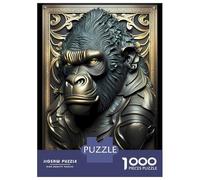 1000 Piece Jigsaw Puzzles for Adults Jigsaw Black Golden Gorilla Jigsaws for Adults Toy Wall Decor Staycation Kill Time Unique Birthday And Xmas Gifts 38x26cm/1000pcs