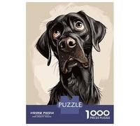 1000 Piece Jigsaw Puzzles for Adults Jigsaw Black Labrador Retriever Adult Jigsaw Puzzle Family Game Stress Reliever Challenging Game Gifts 70x50cm/1000pcs