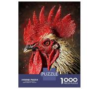 1000 Piece Jigsaw Puzzles for Adults Jigsaw Black Rooster Adult Jigsaw Puzzle Hands-on Game Perfect Decoration Challenging Game Gifts 70x50cm/1000pcs