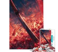 1000 Piece Jigsaw Puzzles for Adults Jigsaw Blade of The Spider Lilies Practical Game Toy Intellectual Game Art Work Gifts Birthday Present (Size 38x26cm)