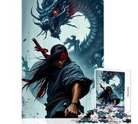 1000 Piece Jigsaw Puzzles for Adults Jigsaw Blind Swordsman And Dragon Toy Wall Decor Birthday Gift Hands-on Game Enhance Love between Couples Size 38x52cm