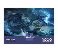 1000 Piece Jigsaw Puzzles for Adults Jigsaw Blue Sea Serpent Art Print Jigsaws for Adults Relaxing Games Analysis And Logic Fun at Home Activities, 38x26cm/1000pcs