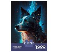 1000 Piece Jigsaw Puzzles for Adults Jigsaw Border Collie Dog Adult Jigsaw Puzzle Toy Wall Decor A Work of Art Fun Activities at Home 38x26cm/1000pcs