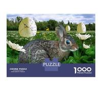 1000 Piece Jigsaw Puzzles for Adults Jigsaw Bright Eyed Bunny Jigsaws for Adults Toy Wall Decor Staycation Kill Time Unique Birthday And Xmas Gifts 52x38cm/1000pcs