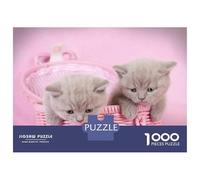 1000 Piece Jigsaw Puzzles for Adults Jigsaw British Shorthair Kittens Puzzles for Adults Relax Games Birthday Present Christmas Birthday Gifts 52x38cm/1000pcs