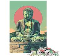 1000 Piece Jigsaw Puzzles for Adults Jigsaw Buddha at Kamakura Poster Help The Brain Exercise For Family Fun Educational Toy for And 14 Years And over (38x26cm)