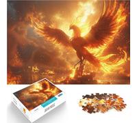 1000 Piece Jigsaw Puzzles for Adults Jigsaw Burning Phoenix sunfire Familienspaß Heimdekoration Spielzeug52x38cm