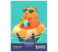 1000 Piece Jigsaw Puzzles for Adults Jigsaw Capybara Chilling in The Pool Jigsaw Puzzle Toy Wall Decor But Fun And Humorous Fun at Home Activities, 52x38cm/1000pcs