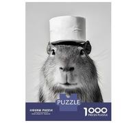 1000 Piece Jigsaw Puzzles for Adults Jigsaw Capybara with Toilet Paper Hat Teenager Puzzles Relaxing Games Hand Speed Race Christmas Birthday Gifts 70x50cm/1000pcs