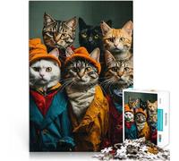 1000 Piece Jigsaw Puzzles for Adults Jigsaw Cat Council Herausforderndes Spiel Einzigartige Wohndekoration und Geschenke75x50cm