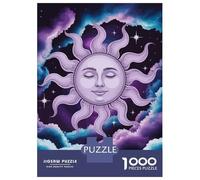 1000 Piece Jigsaw Puzzles for Adults Jigsaw Celestial Sun Face in Cloudy Sky Adult Jigsaw Puzzle Toy Wall Decor A Work of Art Fun Activities at Home 70x50cm/1000pcs