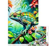 1000 Piece Jigsaw Puzzles for Adults Jigsaw Chameleon Hands-on Game Family Activities Educational Toy Help The Brain Exercise (38X52CM)