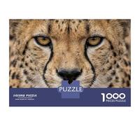 1000 Piece Jigsaw Puzzles for Adults Jigsaw Cheetah Face Close-Up Jigsaws for Adults Toy Wall Decor Staycation Kill Time Unique Birthday And Xmas Gifts 52x38cm/1000pcs