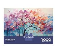 1000 Piece Jigsaw Puzzles for Adults Jigsaw Cherry Blossom Tree Art Print Puzzles for Adults Anti-Stress Toys Presents for Women Fun Activities at Home 70x50cm/1000pcs