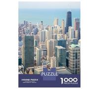 1000 Piece Jigsaw Puzzles for Adults Jigsaw Chicago Skyline Puzzles for Adults Relax Games Birthday Present Christmas Birthday Gifts 38x26cm/1000pcs