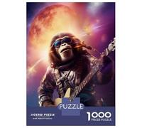 1000 Piece Jigsaw Puzzles for Adults Jigsaw Chimpanzee Flying in Space Puzzles for Adults Brain Teaser Game Enhance Memory Fun Activities at Home 52x38cm/1000pcs