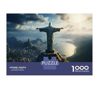 1000 Piece Jigsaw Puzzles for Adults Jigsaw Christ The Redeemer Statue in Brazil Puzzles for Adults Anti-Stress Toys Presents for Women Fun Activities at Home 52x38cm/1000pcs