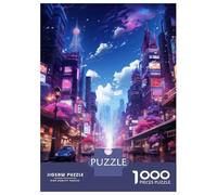 1000 Piece Jigsaw Puzzles for Adults Jigsaw Cityscape Neon Lights Puzzles for Adults Anti-Stress Toys Presents for Women Fun Activities at Home 38x26cm/1000pcs