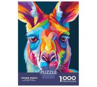 1000 Piece Jigsaw Puzzles for Adults Jigsaw Colorful Kangaroo Portrait Jigsaw for Adults Relax Games Improve Memory Challenging Game Gifts 52x38cm/1000pcs